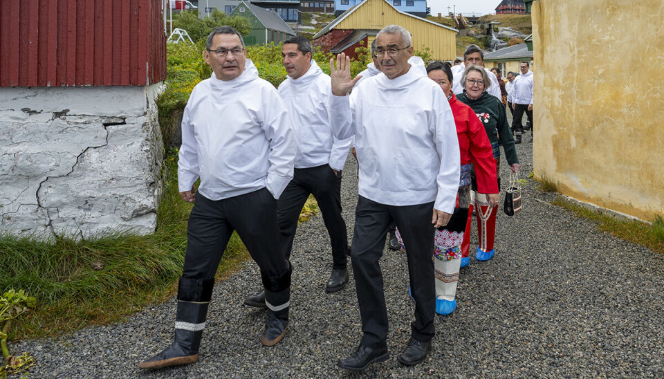 Processionen begynder ved Hans Egedes Hus.