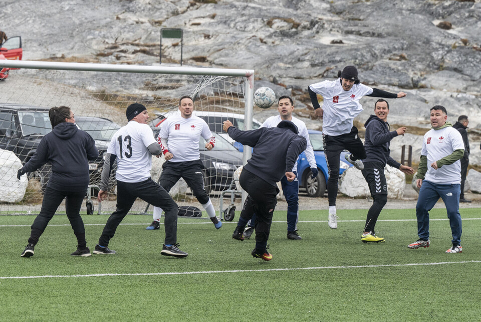 Trængsel formand målmand Erik Jensen.