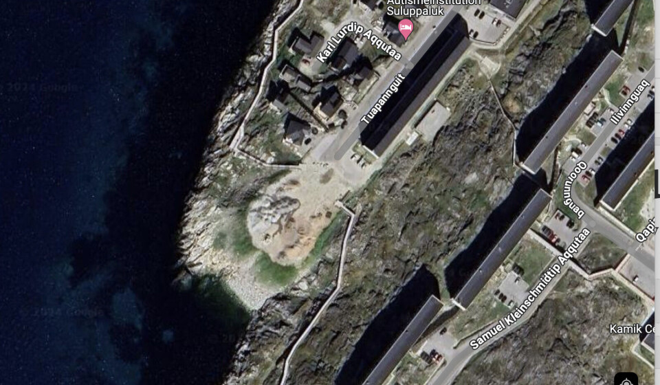 Det er området for enden af Tuapannguit, der udlægges til hotel-projekt.