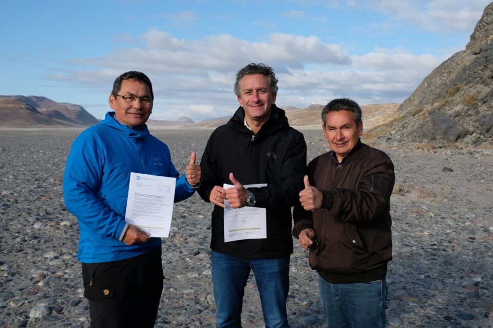 Naalakkersuisoq for energi sammen med stifteren af Extreme E, Alejandro Agag. Grønland skal være vært for mesterskab i motorsport i 2021.