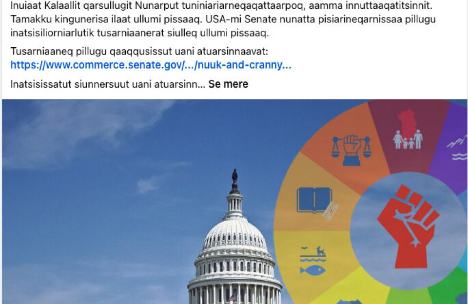 Siumut: Nunarput tuniniariarneqaqattaarpoq