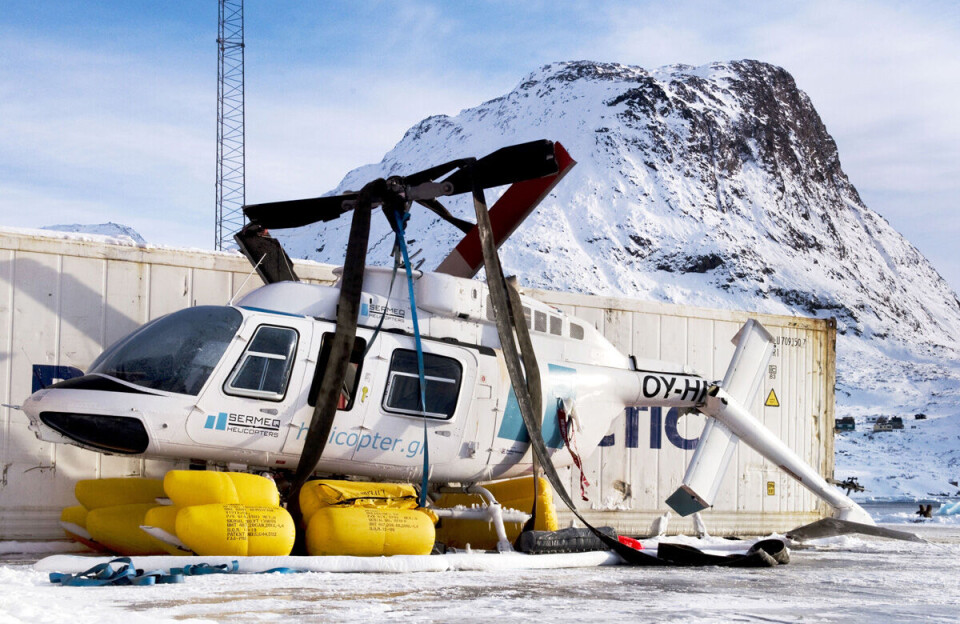 Lille løs dims forklarer helikopterulykke
