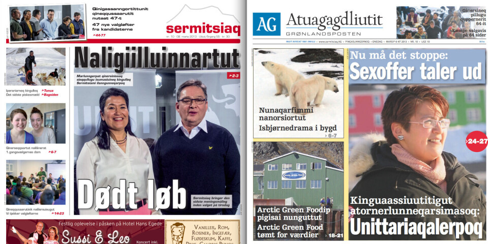 Denne uges Sermitsiaq og AG udkommer begge fredag, men du kan allerede læse dem på nettet i dag.