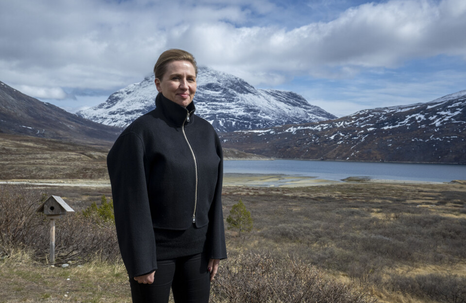 Statsminister Mette Frederiksen på vej til Nuuk