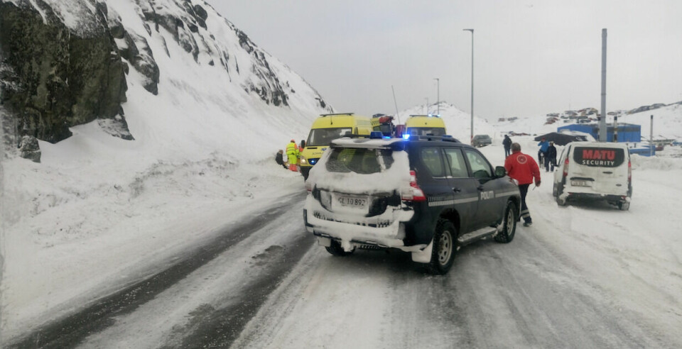 Trafikuheld ved 400-vejen ved Nuuk Havn