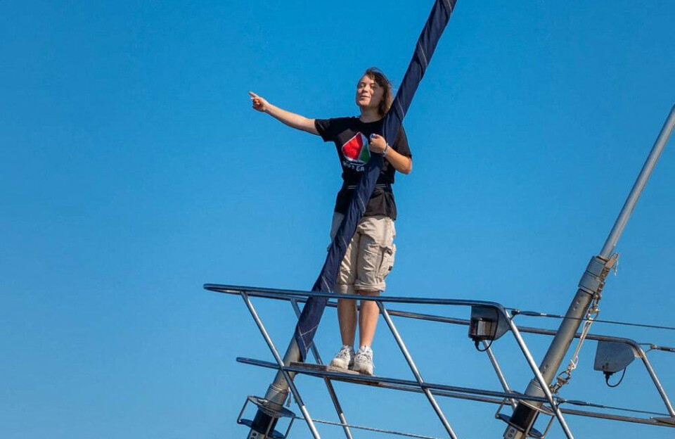 Thunbergip umiarsuaata Gazamut apuutinnginnissaanik Israelip sakkutuui peqquneqarput