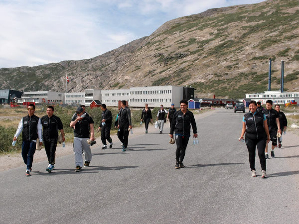 s elevtræf i Kangerlussuaq var vekselvirkning mellem drøftelser af forskellige emner og daglige fysiske aktiviteter Royal Greenland