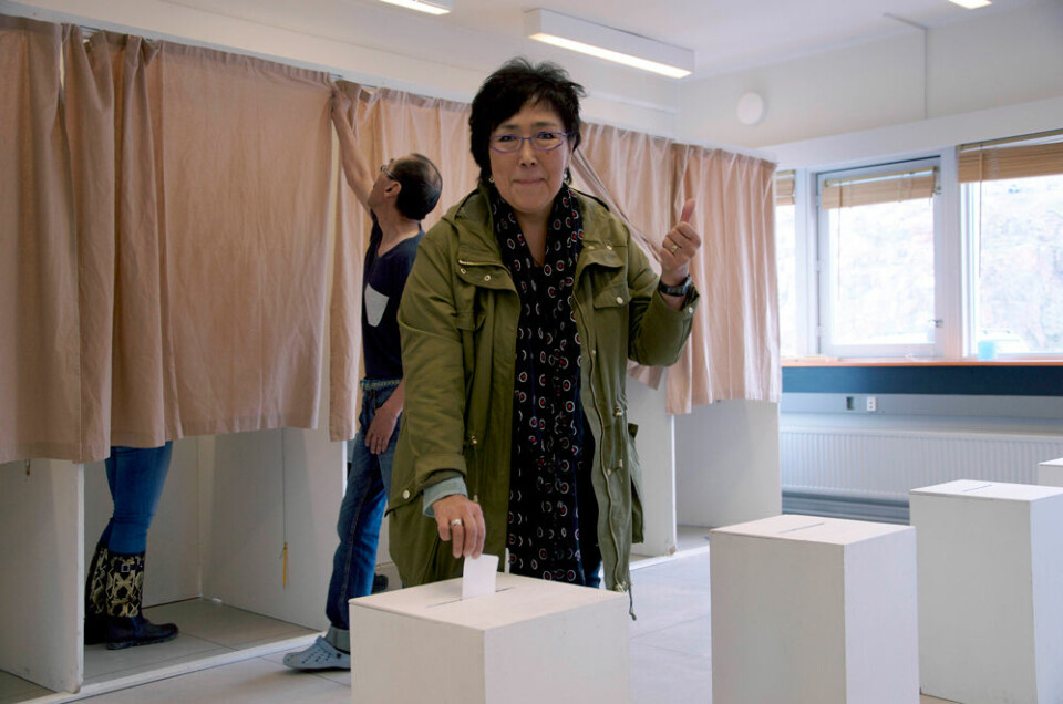 Ane Hansen, IA, stemmer, folketingsvalg 2015, Aasiaat