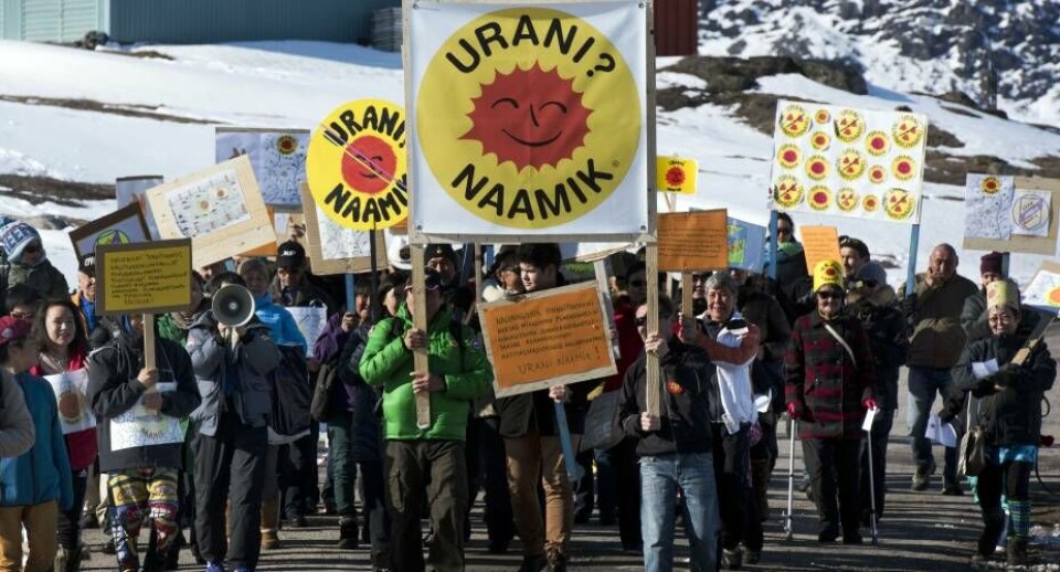 Der har tidligere været demonstrationer mod uran-udvinding i Narsaq-området.