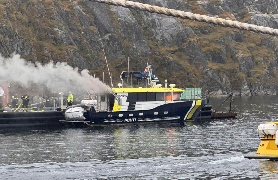 Politibåd i brand i Nuuk