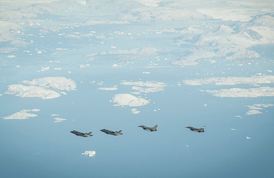 Amerikanske kampfly har besøgt Grønland