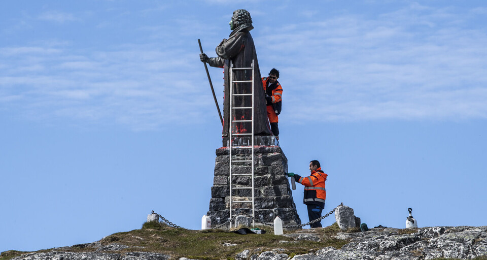 Statuen blev vandaliseret op til nationaldagen, og det har skabt en større diskussion blandt befolkningen, om statuen skal fjernes