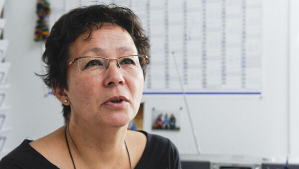 Behandler Grethe Kramer Berthelsen fra Katsorsaavik i Nuuk fortæller, at spilleautomater er et af de foretrukne spil hos ludomaner. Foto: Leiff Josefsen