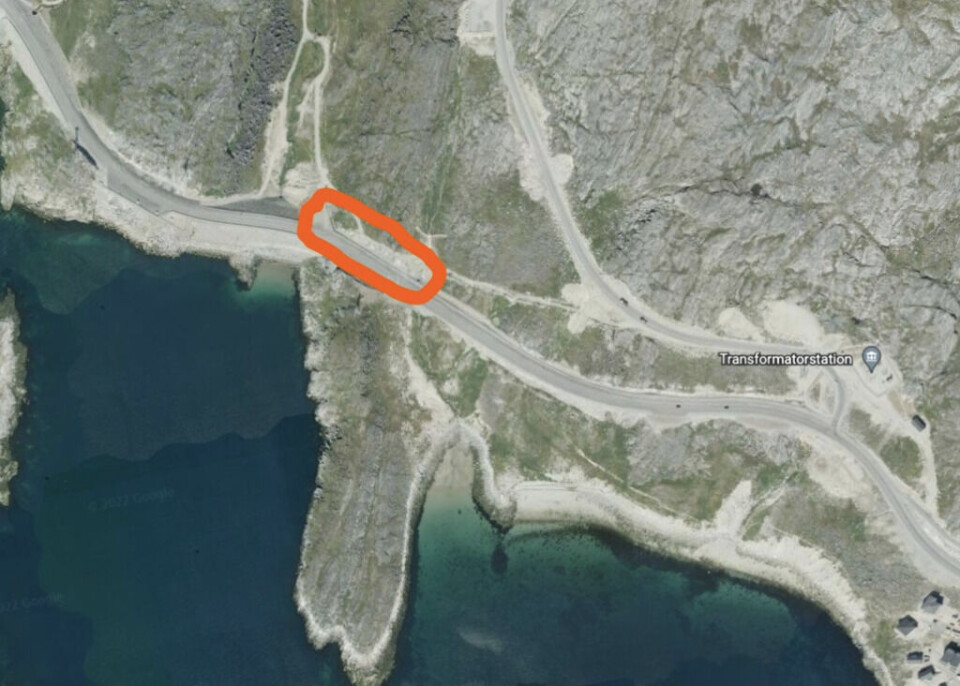 Området, som påvirkes af byggeriet, er markeret på kortet.