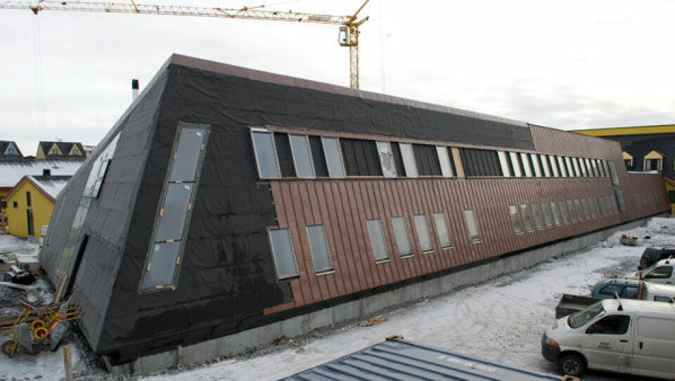 Kobberbygningen hvor den nye lægeklinik bliver indrettet. Den åbner i slutningen af sommeren. Foto: Leiff Josefsen