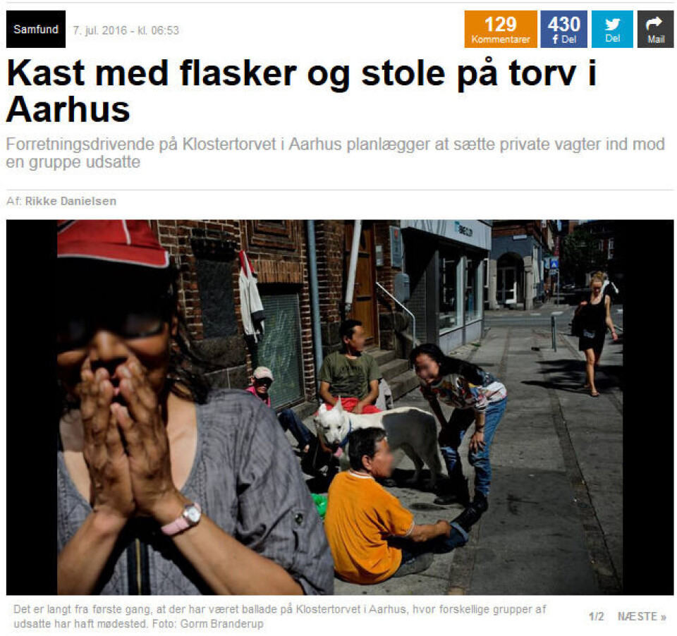 Personerne på Ekstra Bladets foto skal selv klage, før Pressenævnet kan behandle sagen. Det opfordrer Søren Thalund dem til at gøre, efter hans egen klage til Pressenævnet er blevet afvist. Screendump fra ekstrabladet.dk