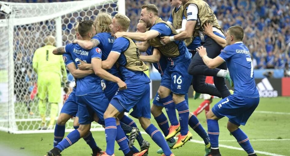 Islandsk jubel efter sejren