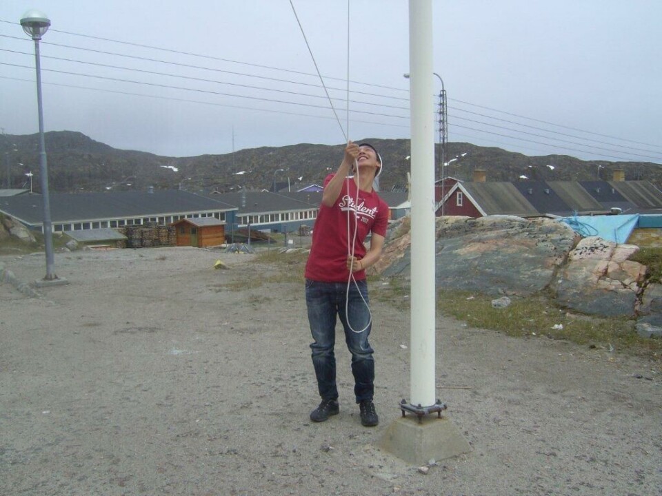 Nukappiaraq Kristiansen, der kommer fra Tasiusaq ved Upernavik, blev årets første student i Aasiaat. Foto: Privat