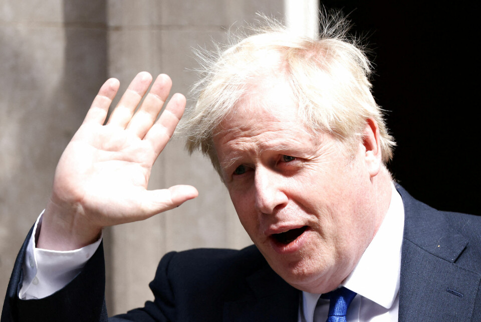 Boris Johnson vinker torsdag ifølge flere britiske medier farvel til posten som premierminister. (Arkivfoto).