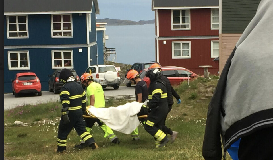 Dramatisk trafikulykke i Qinngorput