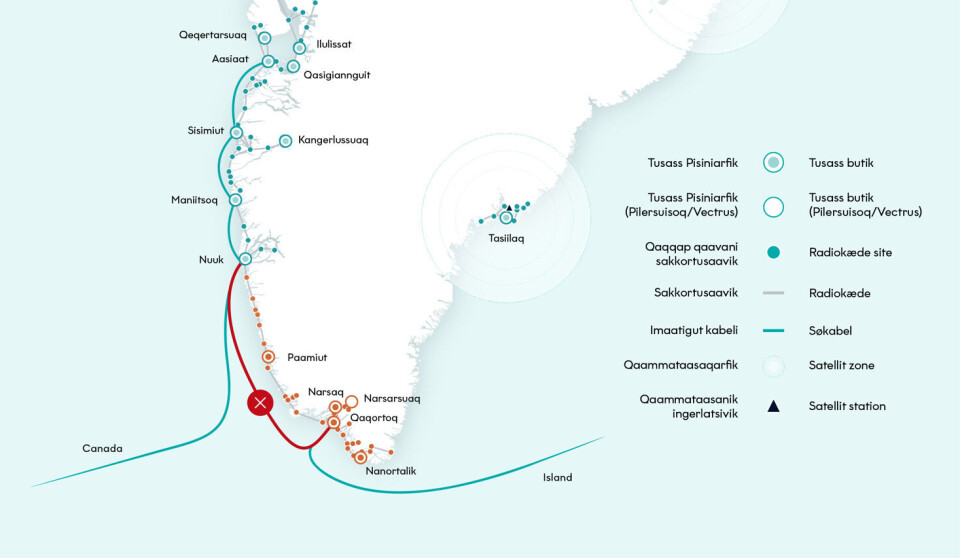 Tusass forventer, at reparationen kommer til at vare i to uger med forbehold for vind, vejr og logistikforhold.