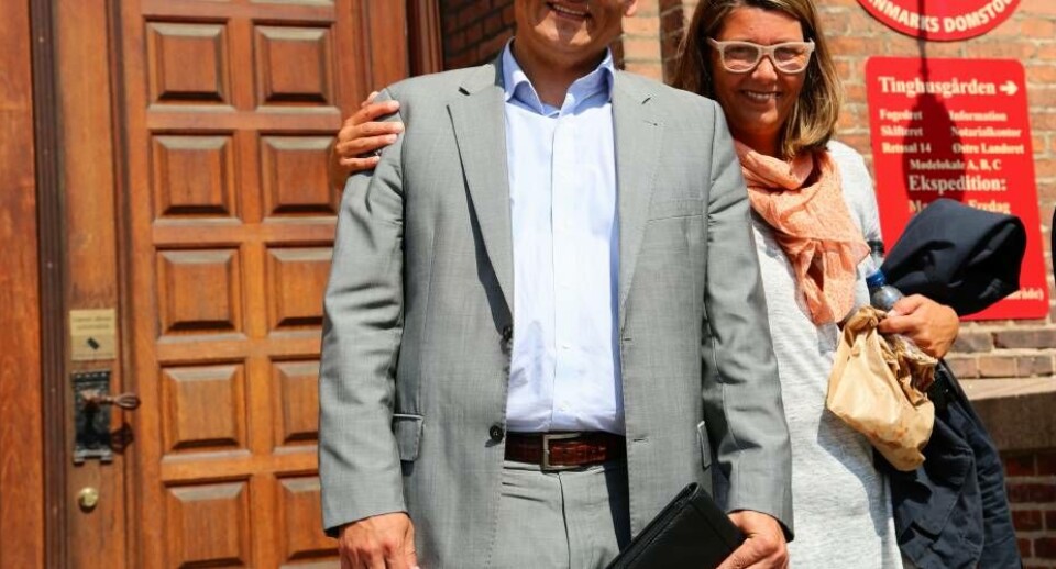 Carsten Frank Hansen med sin samlever Lene