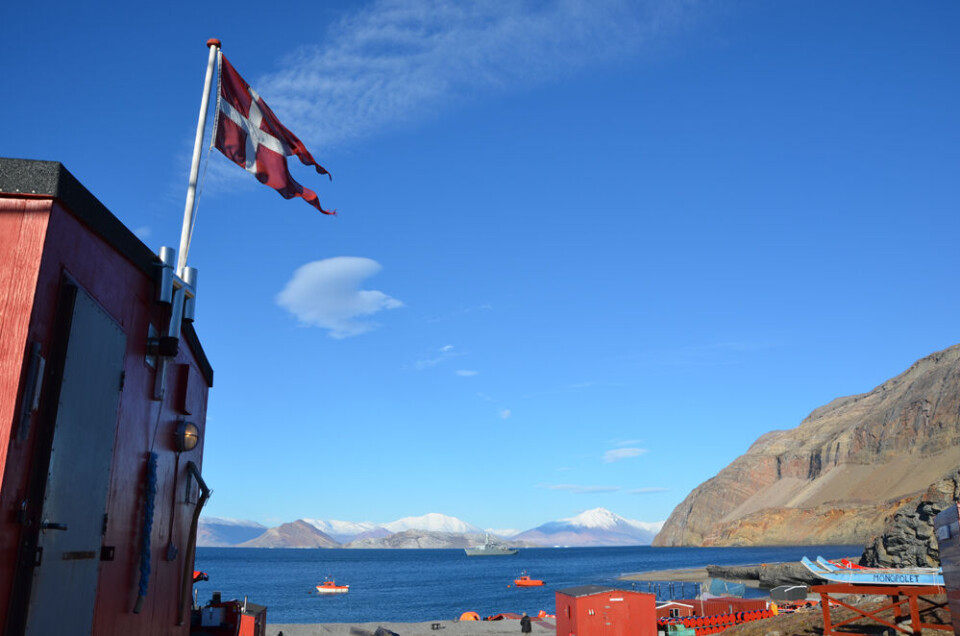 Billede fra årets internationale eftersøgnings- og redningsøvelse ’Sarex Greenland Sea 2013’ i Nordøstgrønland, som blev holdt i sidste uge. Billedet er taget fra Ella Ø i Kong Oscar Fjord