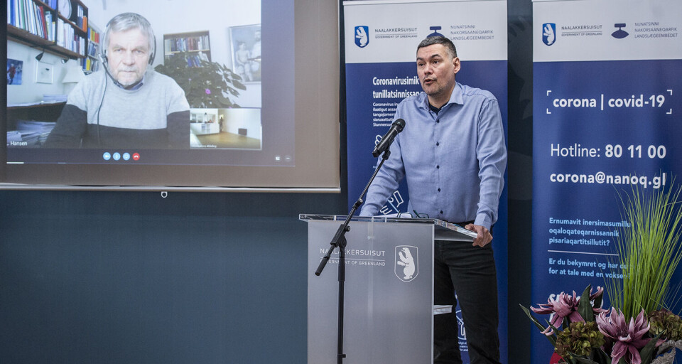 Naalakkersuisoq for Infrastruktur Karl Frederik Danielsen var Naalakkersuisuts repræsentant på lørdagens pressemøde.