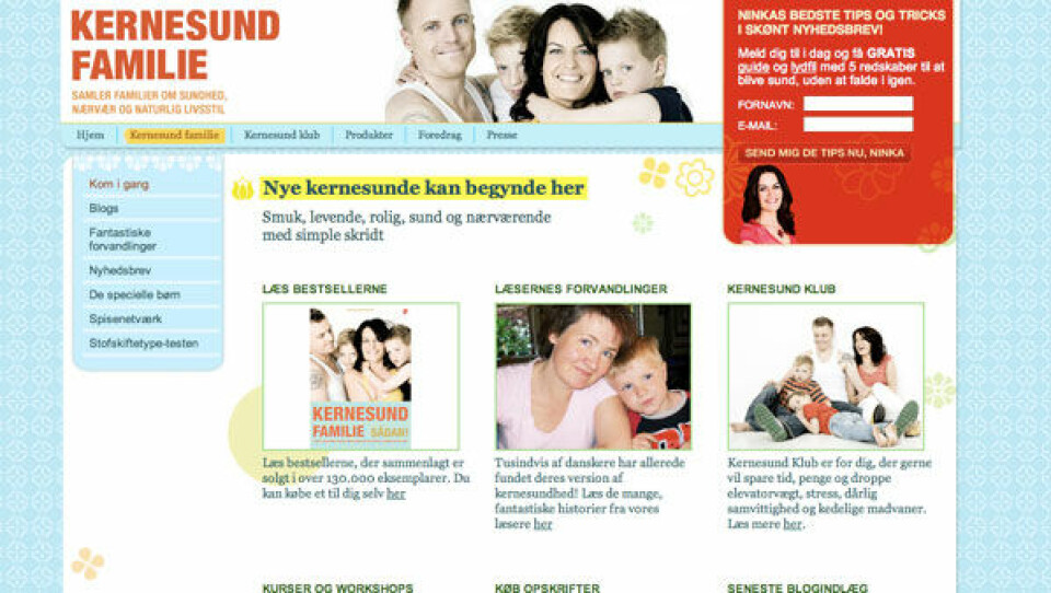 Bogen 'Kernesund Familie - Sådan' har startet en sand folkebevægelse for sund livsstil. Foto: kernesundfamilie.dk