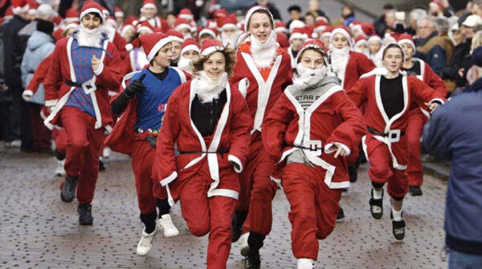 Den danske udgave af julemandsløbet er et velgørenhedsløb, der sidste år støttede børn fra ressourcesvage familier. Foto: Jens Dresling/Polfoto