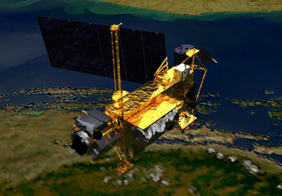 Tassa aana Nunarsuatsinnut nakkariartortoq. Tallimangorpat septembarip 23-anni nakkarnissaa Nasa-miit ilimagineqarpoq. Ass.: NASA