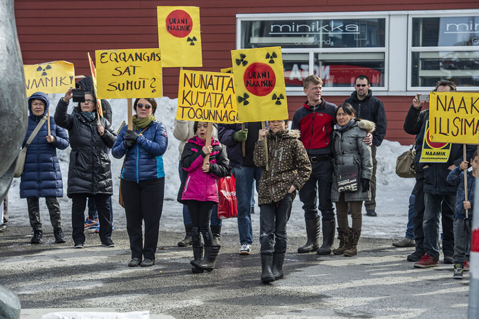 Uran-debatten har flere gange før til demonstrationer. Naleraq ser gerne en folkeafstemning om det kontroversielle grundstof.