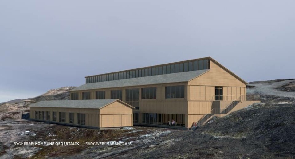 Sådan vil den nye skole i Kangaatsiaq se ud.