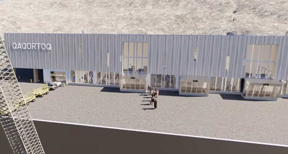 Sådan vil se terminalen ud i Qaqortoq, når den kommende lufthavn kommer i brug i 2025.