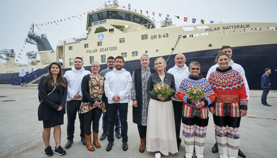 Augusta Salling og Gitte Christiansen døbte Polar Nattoralik i den spanske værftsby Vigo.
