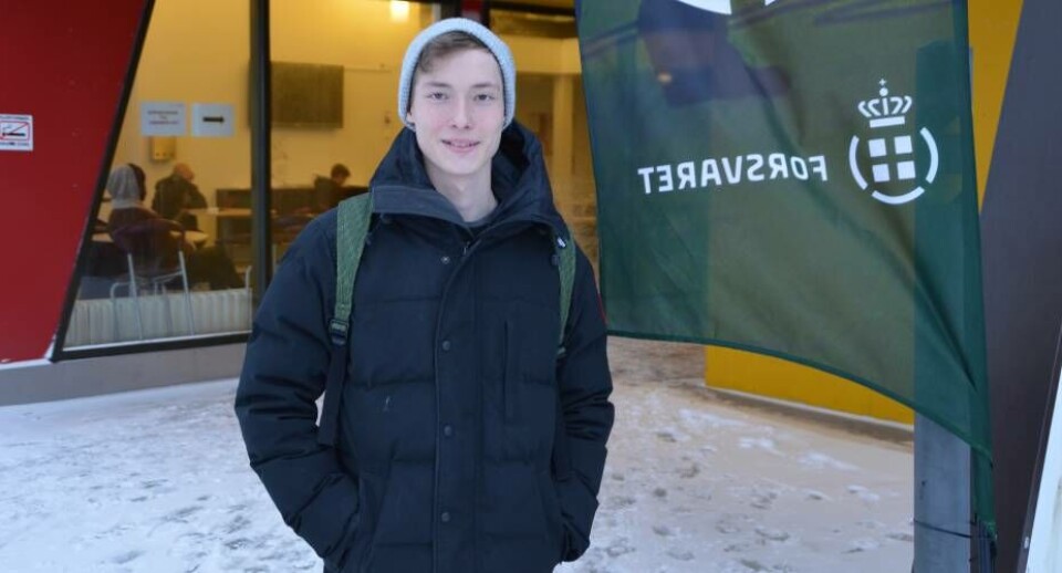 20-årige William Nielsen fra Maniitsoq efter sin afprøvning til værnepligtsuddannelse