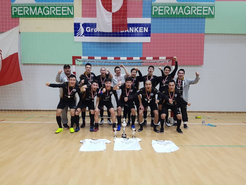 Her ses mesterholdet ved U19-GM i futsal, B-67