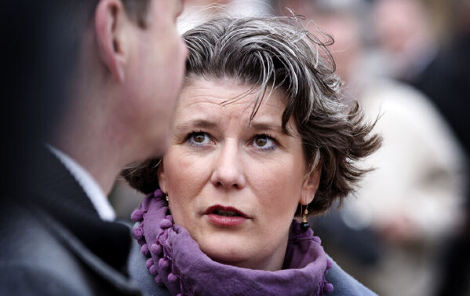 Den danske forsvarsminister, Gitte Lillelund Beck kommer til Nuuk i morgen med Vædderen. Polfoto: Jens Dresling