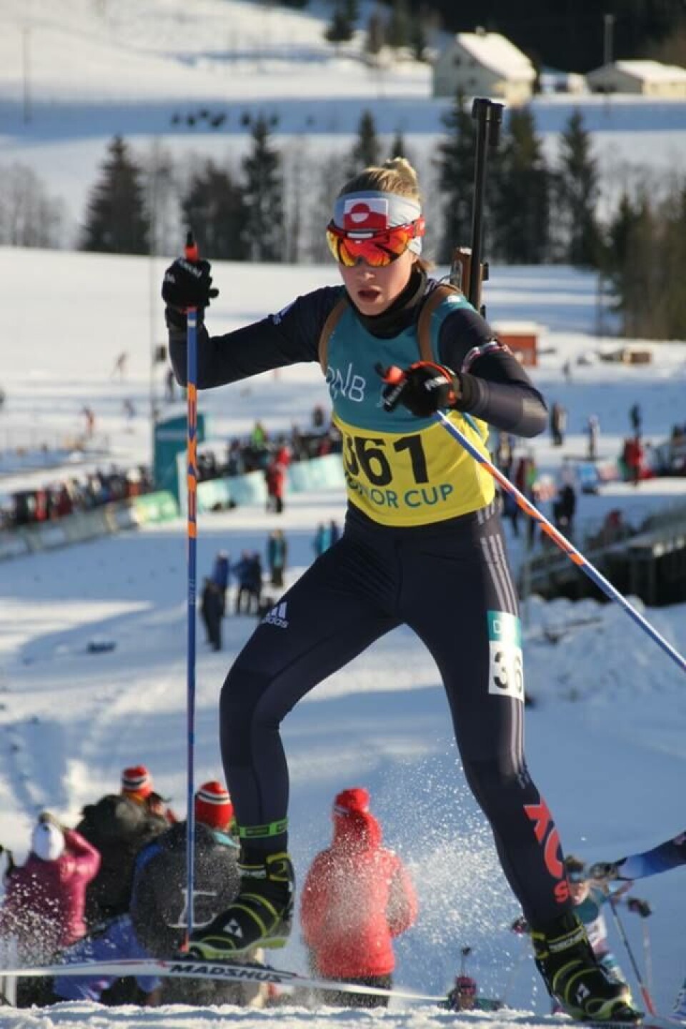 Ukaleq Slettemark fik søndag en fornem placering ved ungdoms-VM i skiskydning