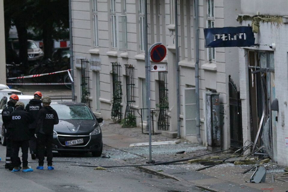 En eksplosion rammer politistation på Nørrebro