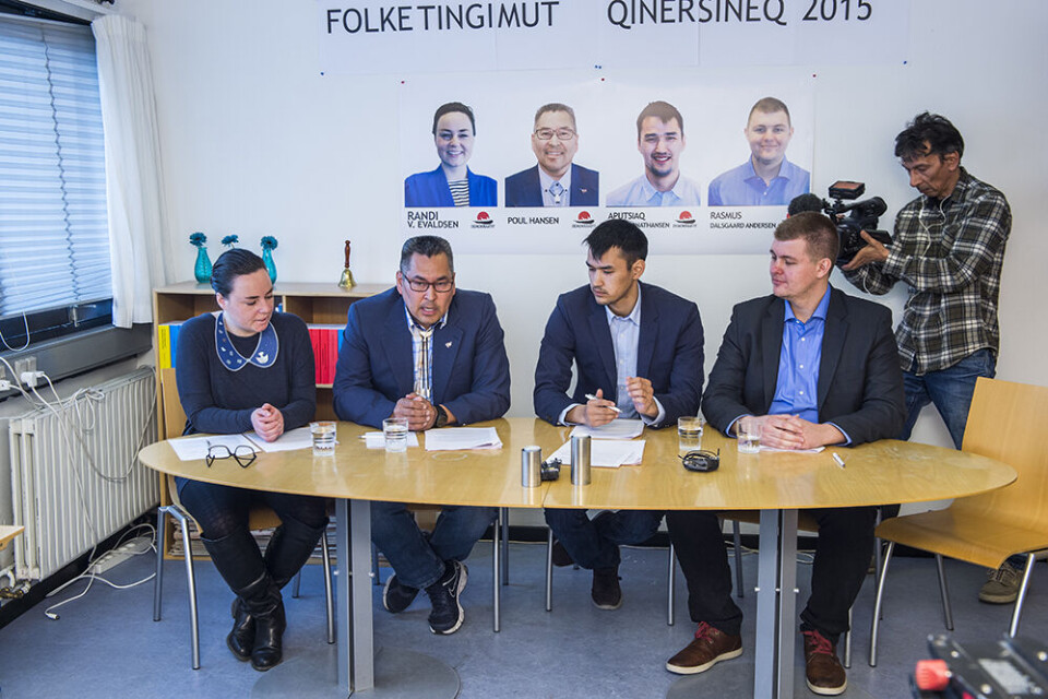 Dokraternes folketingskandidater 2015, som blev præsenteret i dag mandag