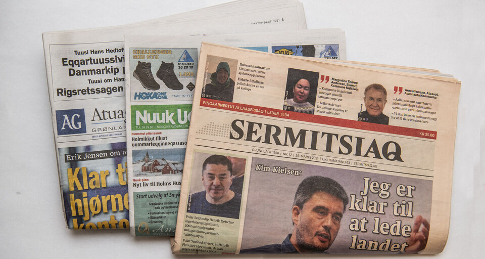 Sermitsiaq, AG og Nuuk Ugeavis kommer først til Grønland fredag.