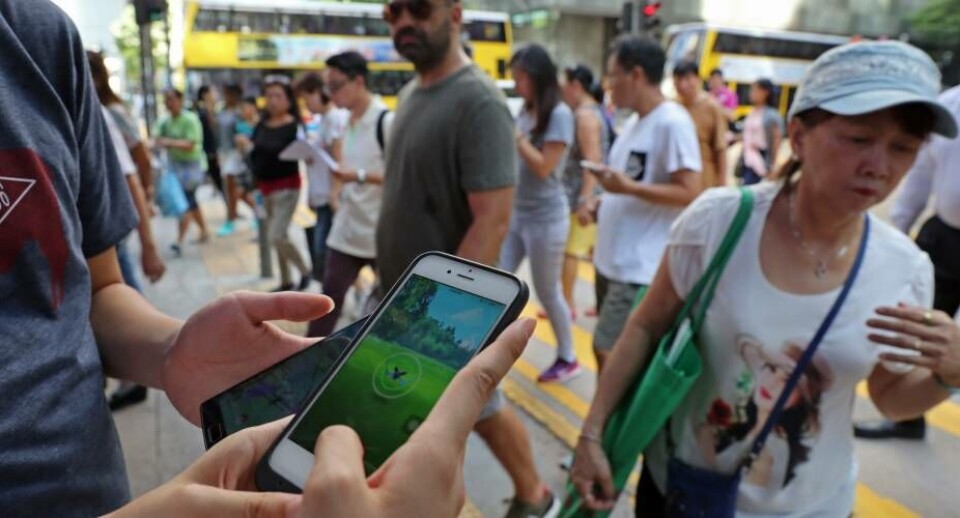 Pokemon Go på gaderne i Hong Kong