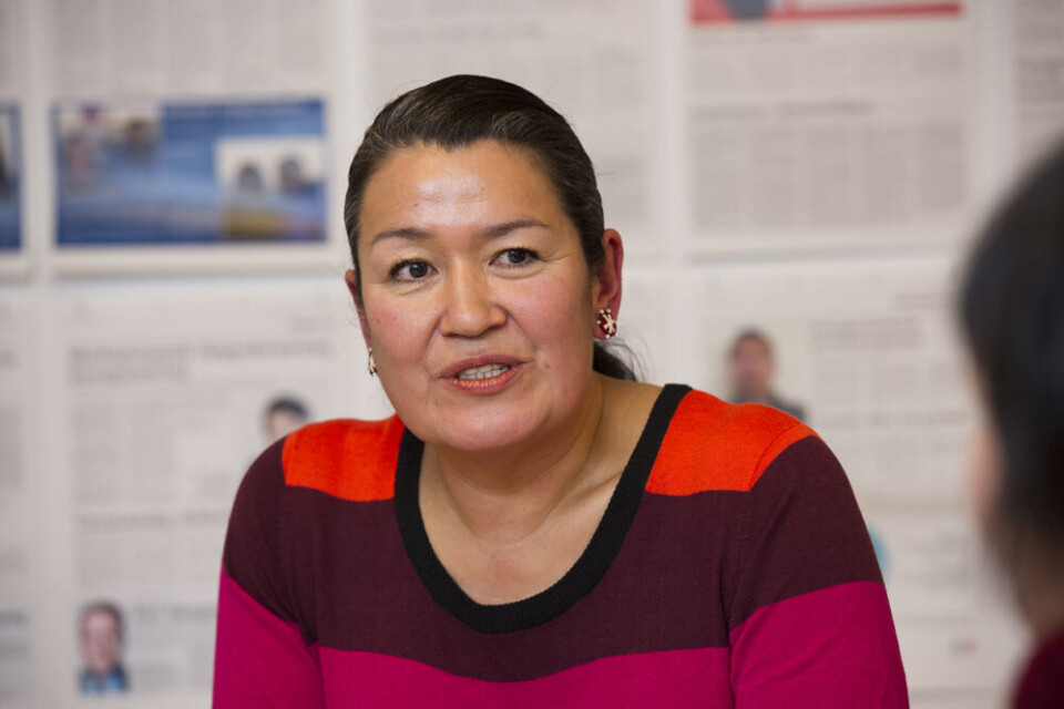 Siumut-formand Aleqa Hammond kræver ’fuld klarhed’ over, hvad Naalakkersuisut har aftalt med den danske regering om fælles forvaltning af Grønlands råstoffer. Foto: Leiff Josefsen