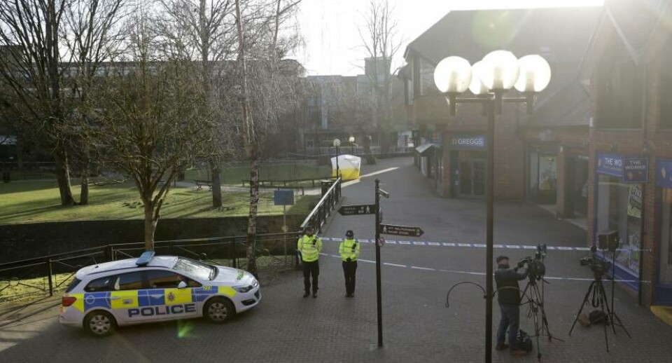 Sergej Skripal og hans datter blev fundet forgiftet ved denne park