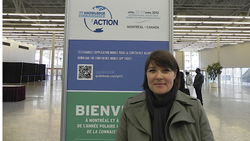 Folketingsmedlem Sara Olsvig, Inuit Ataqatigiit, deltager i disse dage i den store IPY-konference i Montréal. Foto: IA i Folketinget