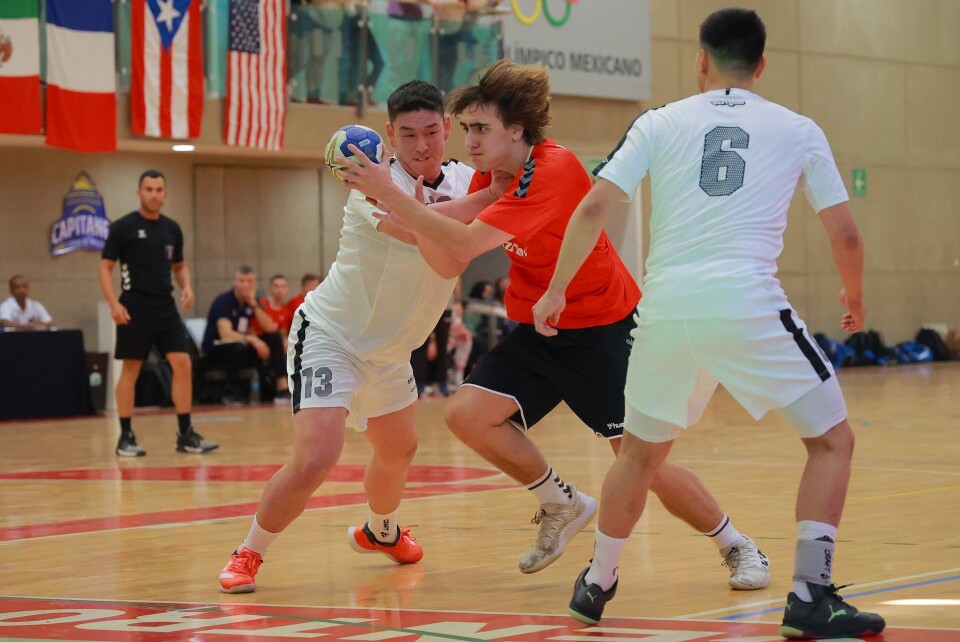 Grønland skal kæmpe om 5. plads i IHF-turneringerne hvis de vinder mod Puerto Rico i dag. Her i en kamp mod USA, der nu er kvalificeret til VM.