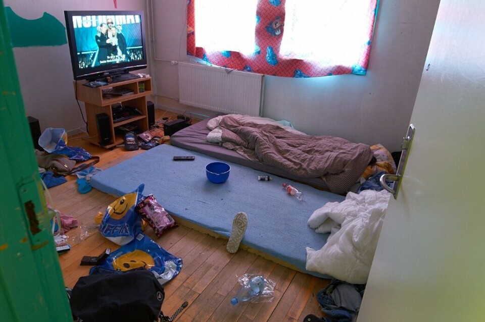 Arkivfoto af hjemløses sted