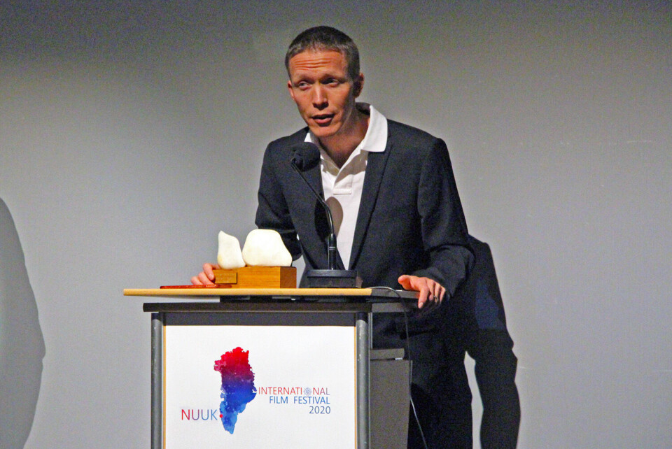 Inuk Jørgensen modtog lørdag Nuuk International Film Festivals jurypris for bedste kortfilm.