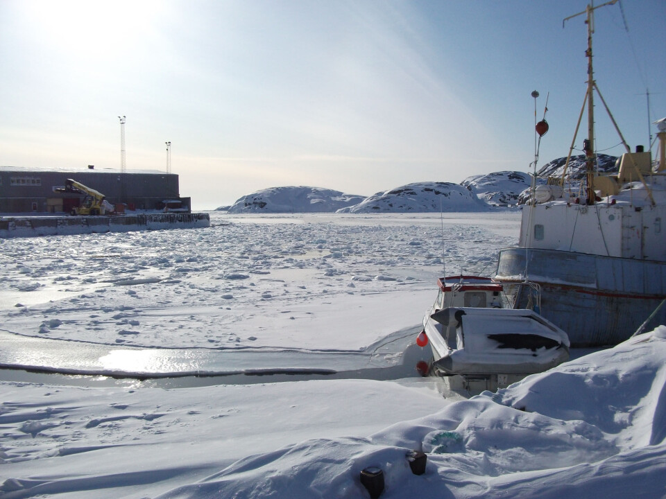 Billedet er fra havnen i Maniitsoq. Foto: Royal Arctic Line